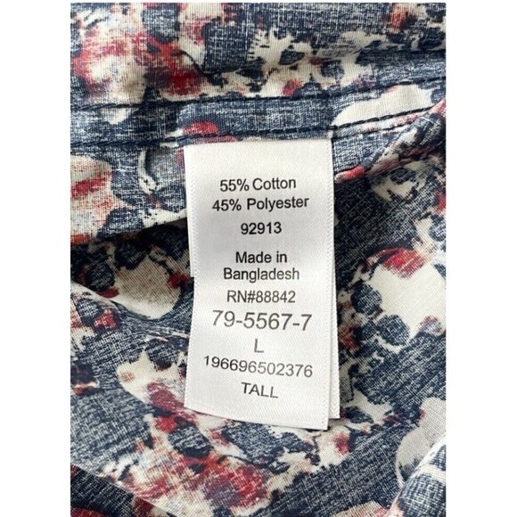 KingSize Men's Sz LT Large Tall Skull Print Short Sleeve Button Front Shirt  NWT - Picture 4 of 7